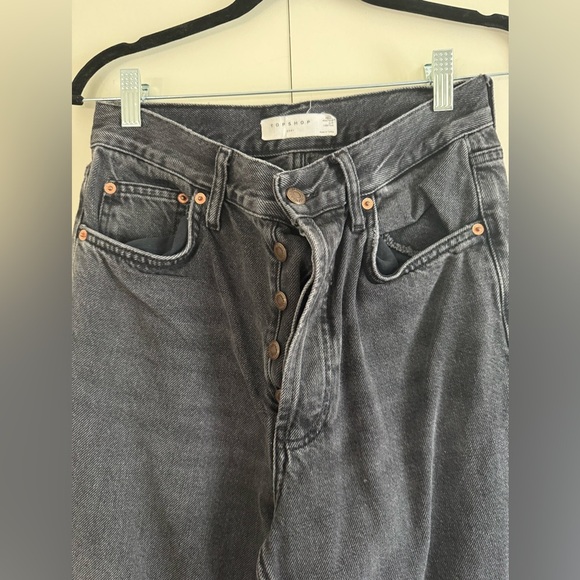 Topshop high waisted wide leg jeans - Picture 2 of 4